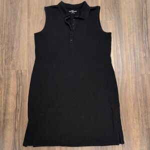 Cotton Black Sleeveless Polo Dress Croft & Barrow